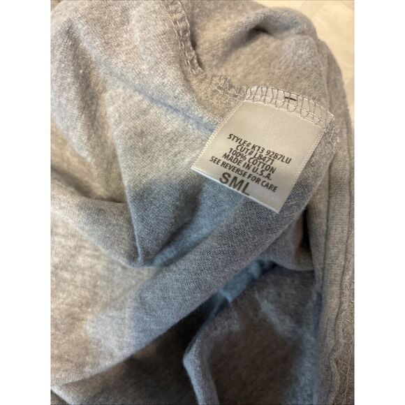 Emma Sam Gray Black Lace Up Oversized Short Sleeve Top T Shirt Cotton Small $108 - Picture 5 of 5